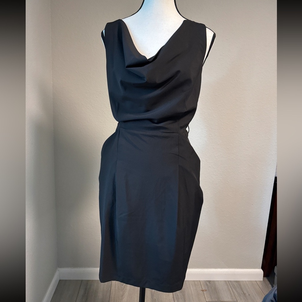Love21 Black Cowl Neck Sleeveless Dress – Size M